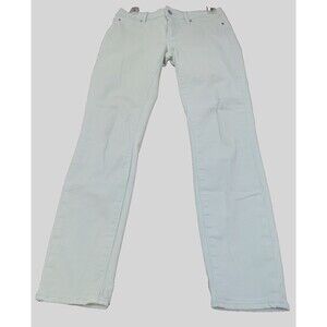 Article of Society Skinny Jeans Womens 28 Pastel Blue Mid Rise Crop Tropical Fun